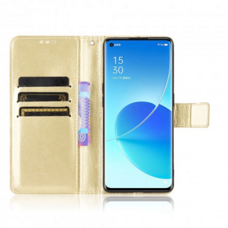 Housse Pour Oppo Reno 6 Pro 5G Simili Cuir Flashy