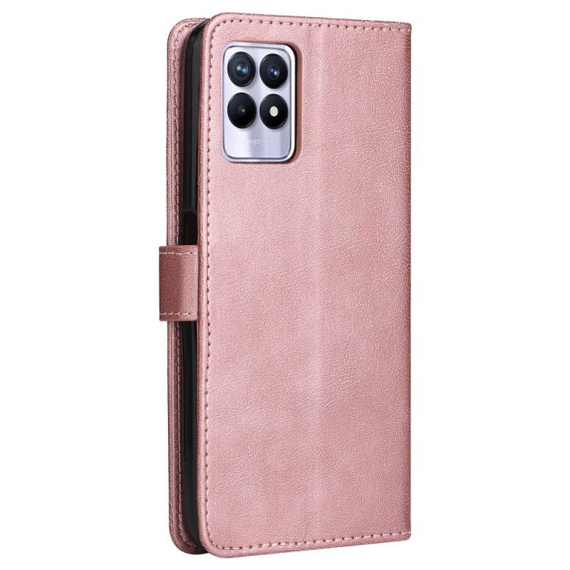 Housse Pour Realme 8i Effet Cuir À Lanière