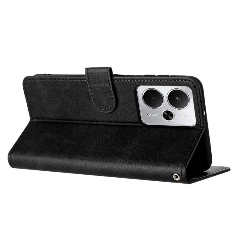 Housse Realme 14 5G / 14T 5G / P3 5G Effet Cuir avec Lanière