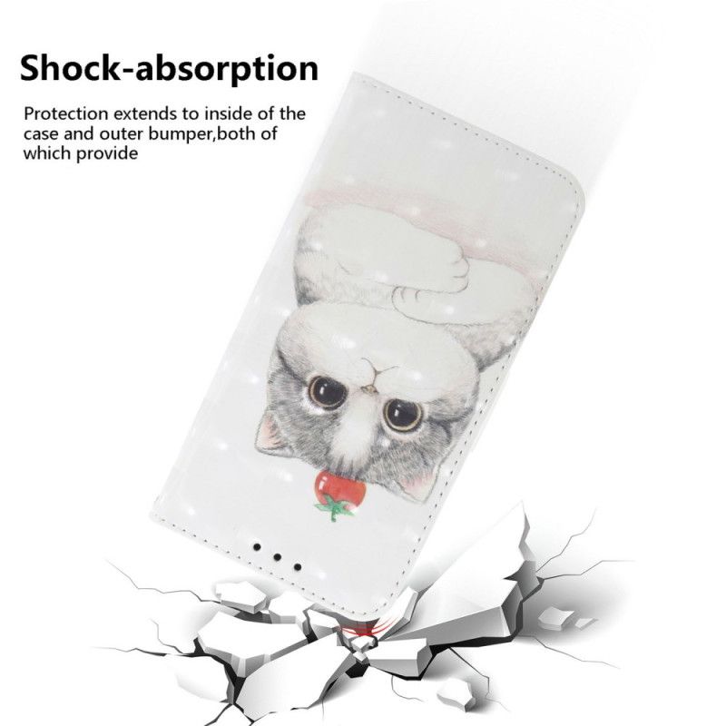 Housse Realme 14 5G Chat et Fraise à Lanière