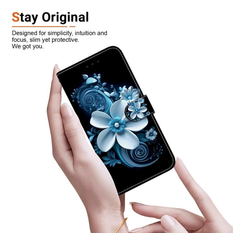 Housse Realme 14 5G Fleurs Bleues
