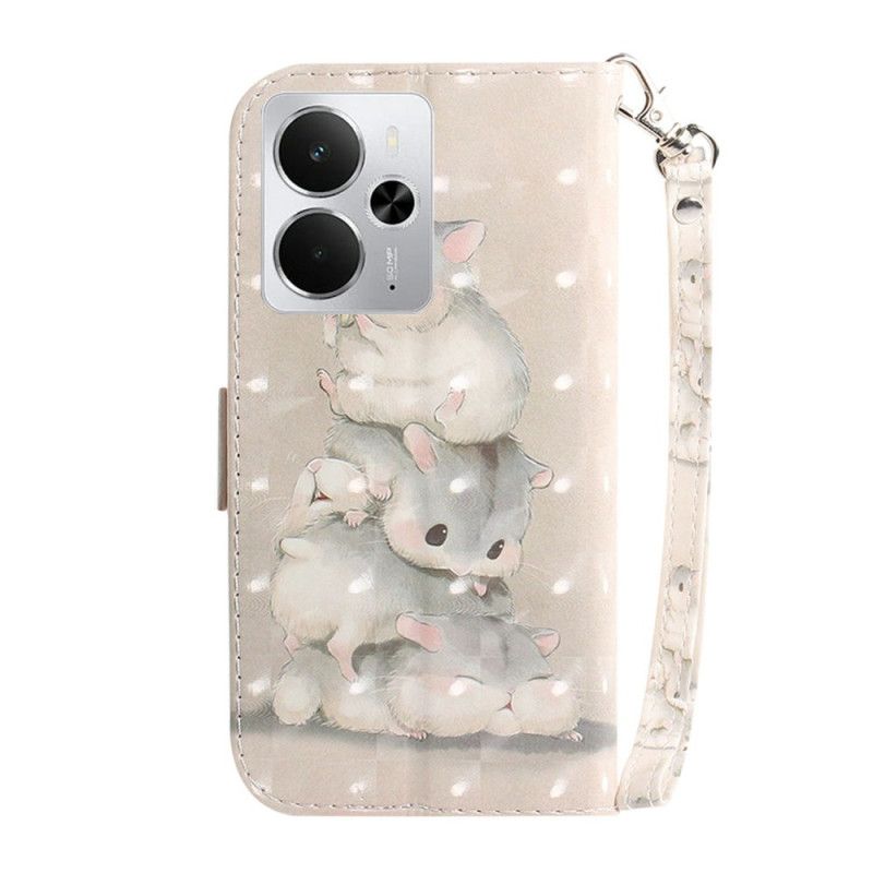 Housse Realme 14 5G Hamsters à Lanière