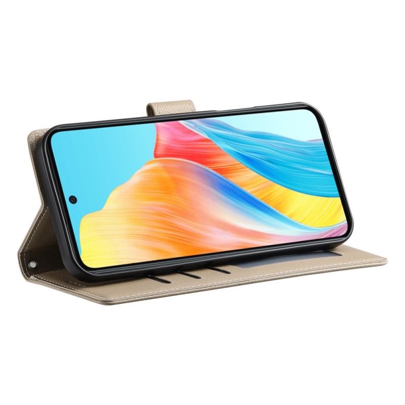 Housse Realme 14 Pro 5G Effet Cuir Uni avec Lanière