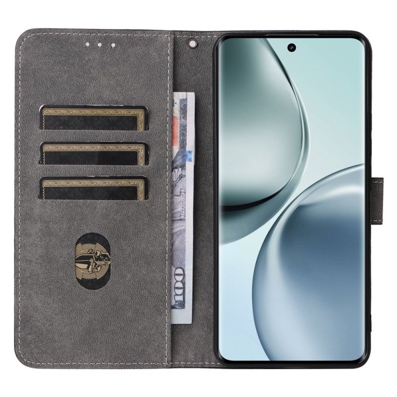 Housse Realme 14 Pro 5G Protection RFID Effet Daim avec Lanière