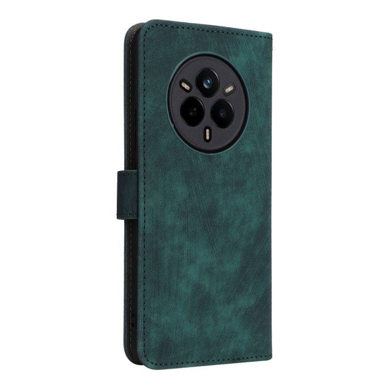 Housse Realme 14 Pro 5G Protection RFID Effet Daim avec Lanière