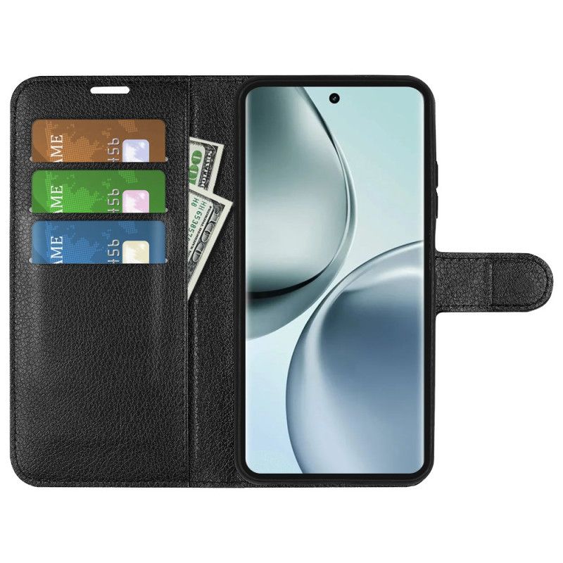 Housse Realme 14 Pro 5G Simili Cuir Litchi Classique