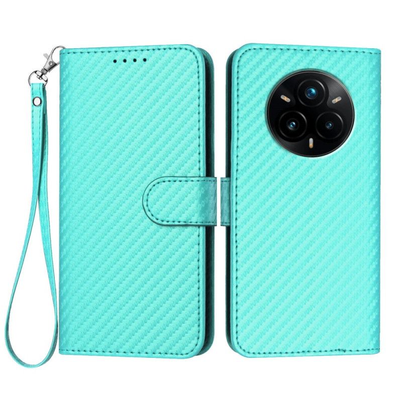 Housse Realme 14 Pro Plus 5G Fibre Carbone à Lanière