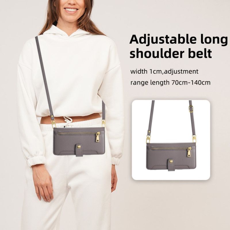 Housse Realme 14 Pro Plus 5G Portefeuille avec Lanière et Bandoulière