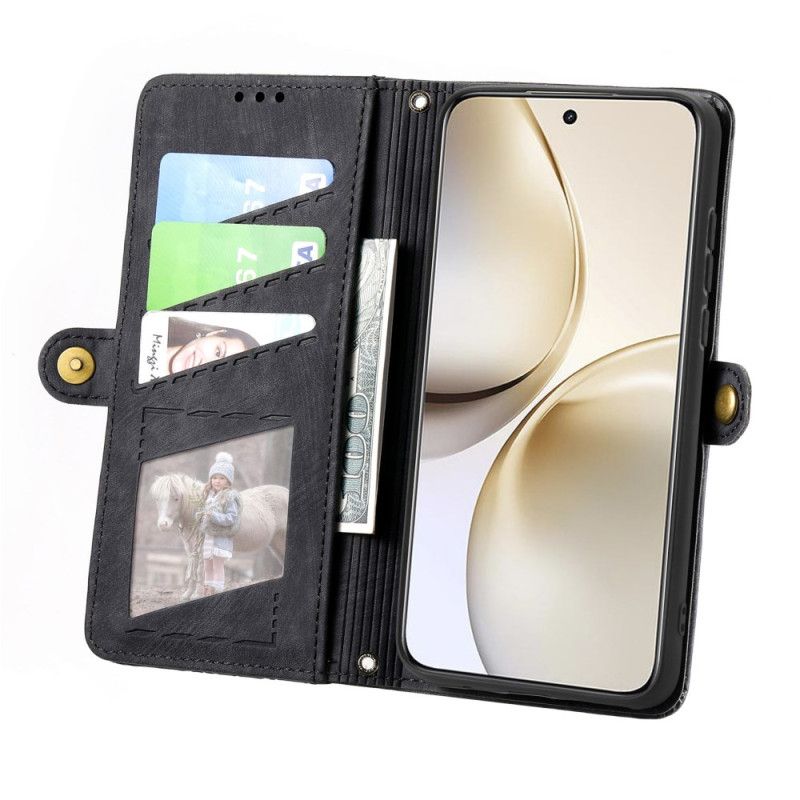 Housse Realme 14 Pro Plus 5G Portefeuille Lignes