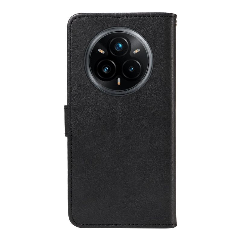 Housse Realme 14 Pro Plus 5G Simili Cuir Uni à Lanière