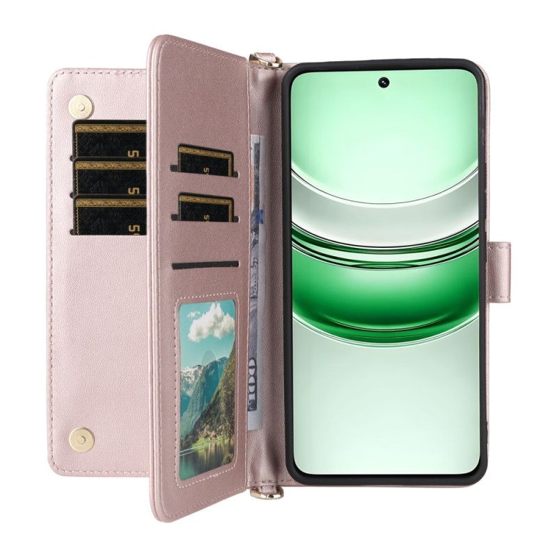 Housse Realme 14X 5G Matelassée avec Lanière et Bandoulière