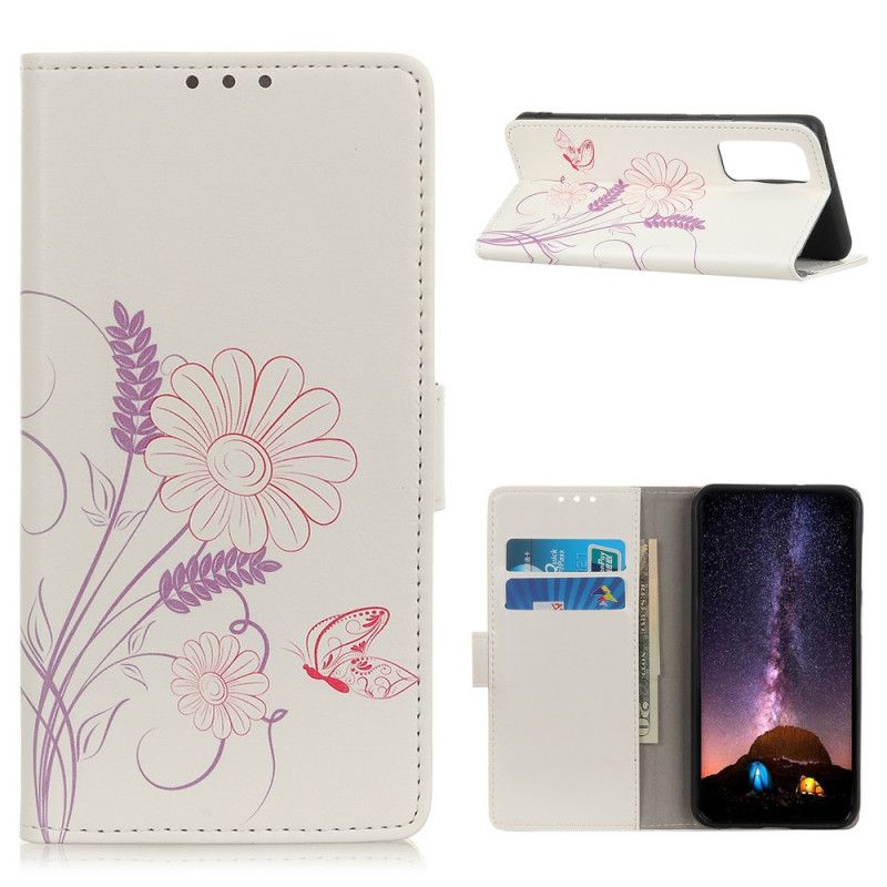 Housse Realme 7 Dessin Papillons Et Fleurs