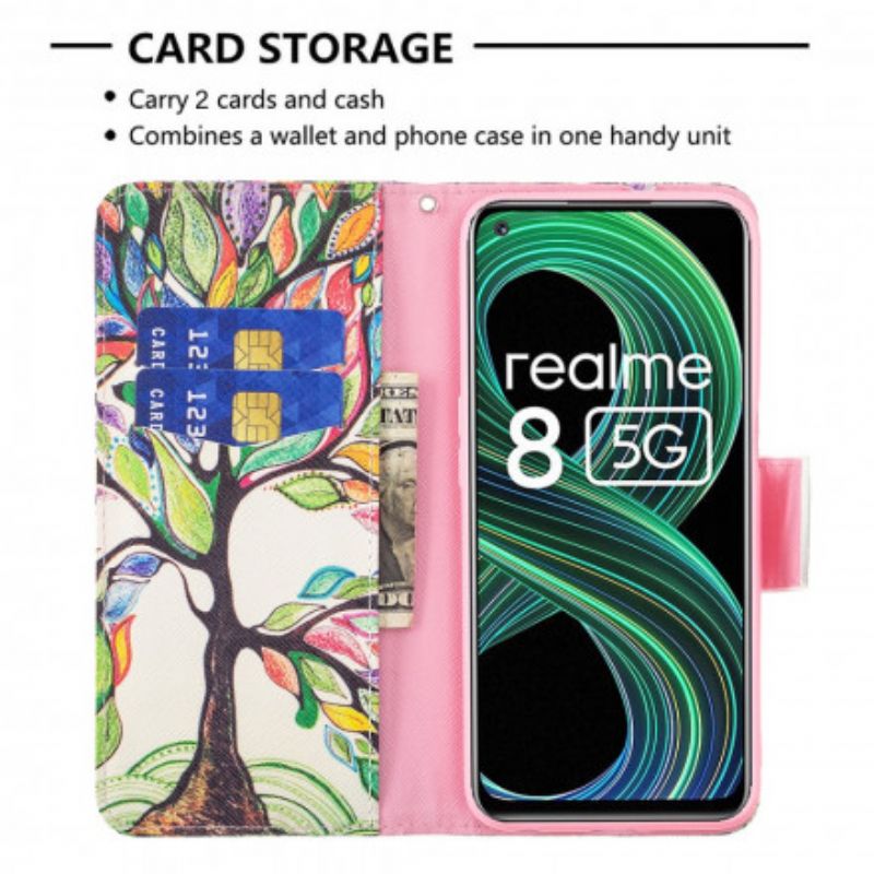 Housse Realme 8 5G Arbre Coloré