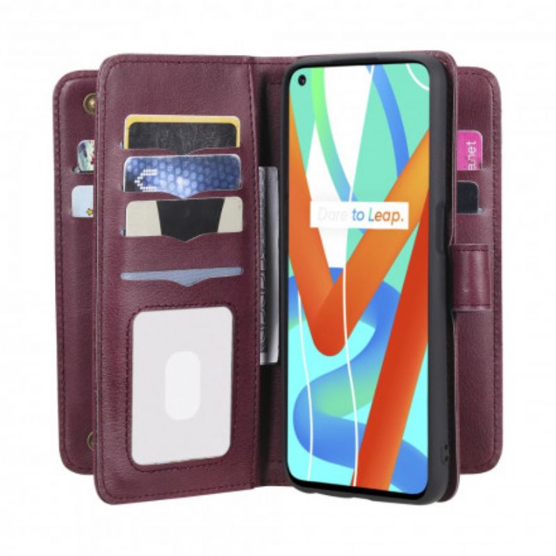 Housse Realme 8 5G Multi-fonctions 10 Porte-cartes