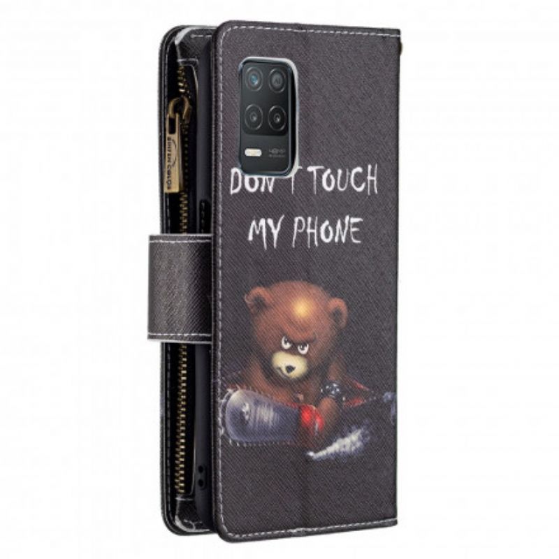 Housse Realme 8 5G Poche Zippée Ours