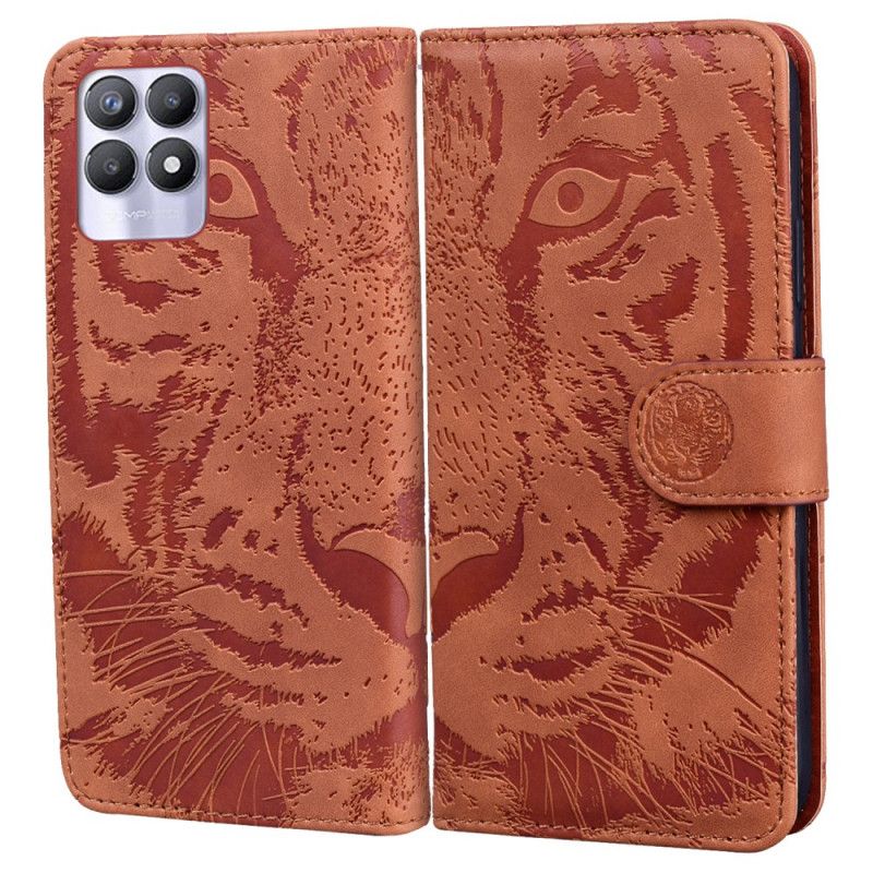 Housse Realme 8i Empreinte Face De Tigre