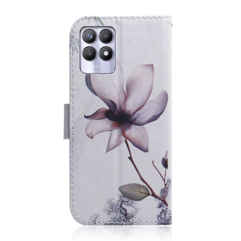 Housse Realme 8i Fleur Vieux Rose