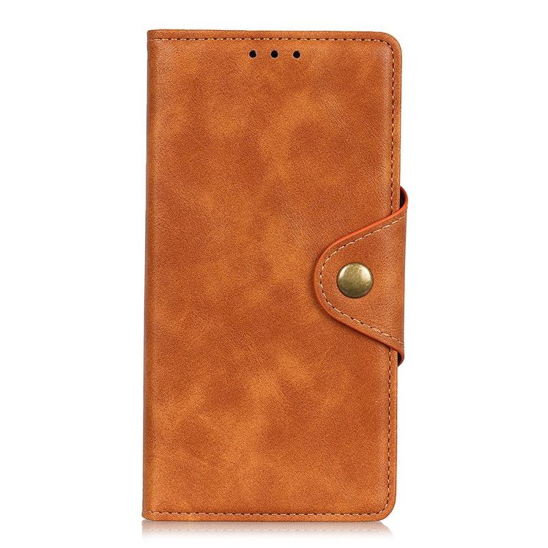 Housse Realme 8i Simili Cuir Vintage Et Bouton