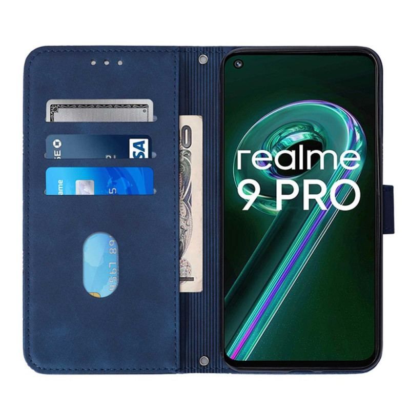 Housse Realme 9 Pro 5G Effet Cuir Pyramide