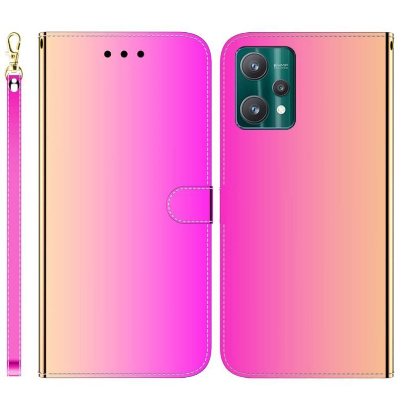 Housse Realme 9 Pro Plus Simili Cuir Couverture Miroir