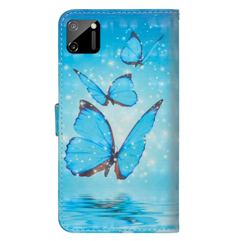 Housse Realme C11 Papillons Bleus Volants