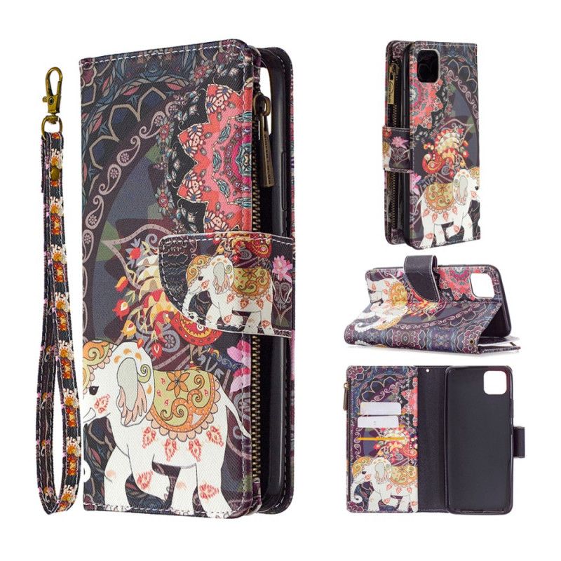 Housse Realme C11 Poche Zippée Éléphant