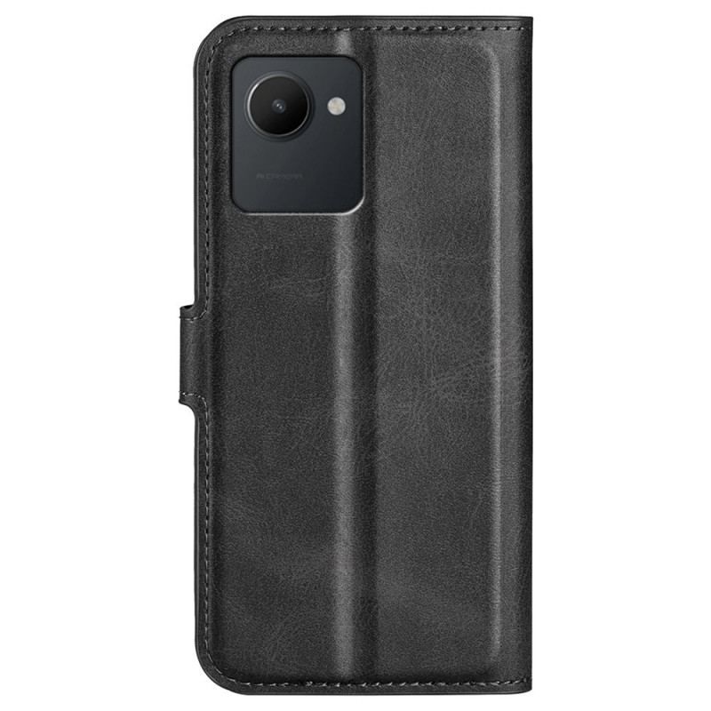 Housse Realme C30 Simili Cuir Texturé à Fermoir Carré