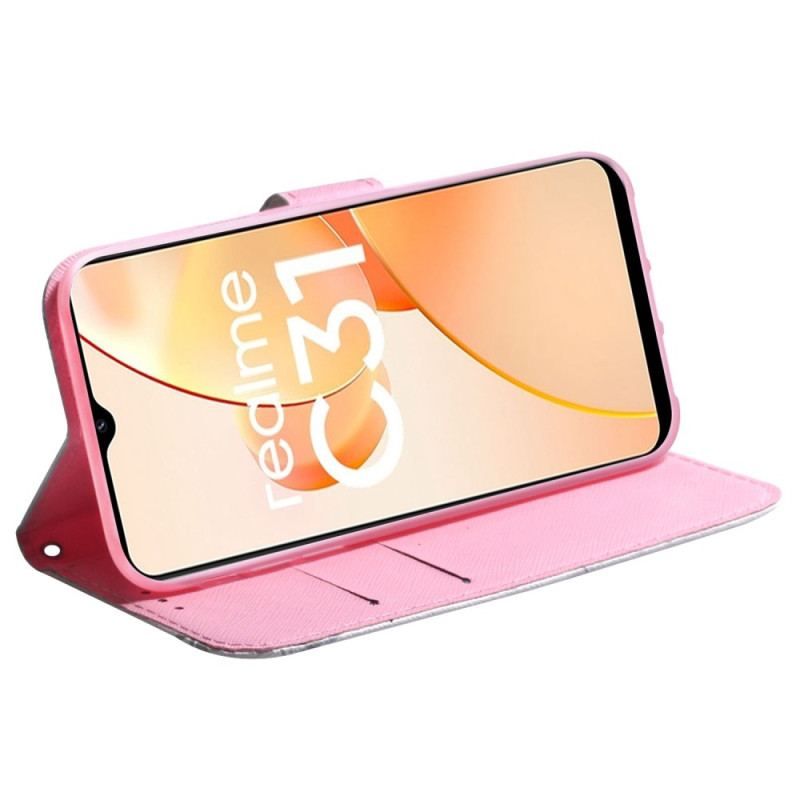 Housse Realme C31 Fleur Rose