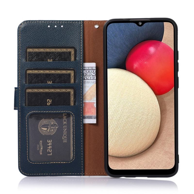 Housse Realme C35 KHAZNEH Texture Litchi RFID à Lanière