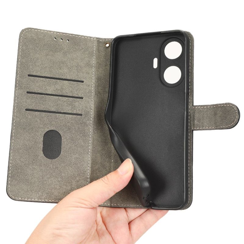 Housse Realme C55 Portefeuille Blocage RFID à Lanière