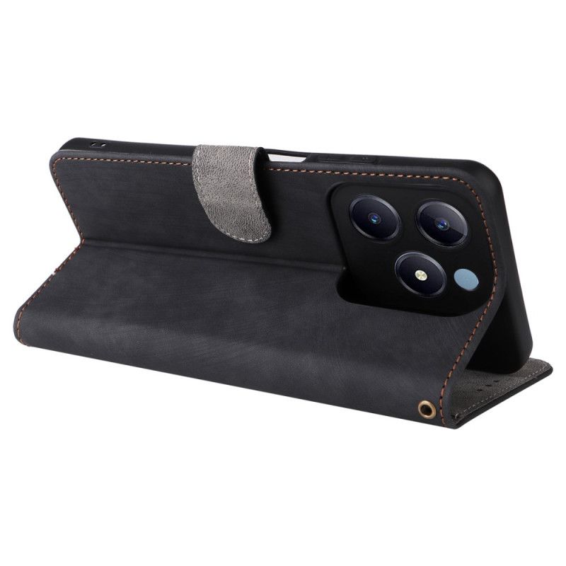 Housse Realme C63 / C61 Protection RFID Effet Daim à Lanière