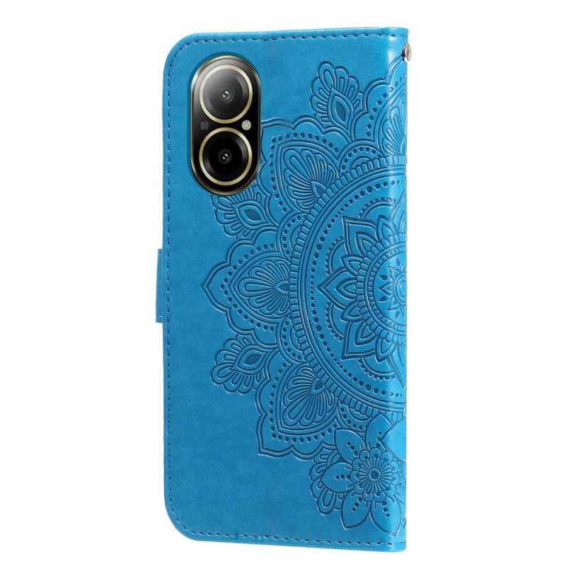 Housse Realme C67 4G Motif Floral à Lanière