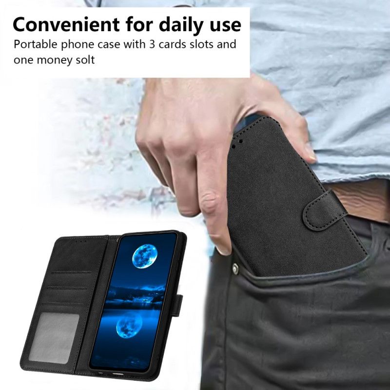 Housse Realme C67 Effet Cuir Uni à Lanière