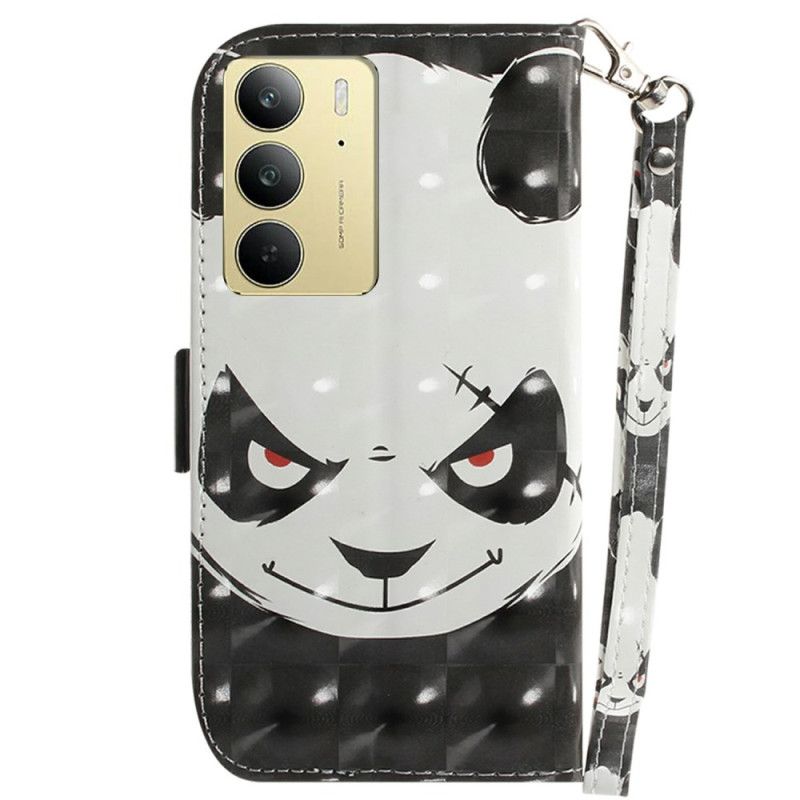 Housse Realme C75 Angry Panda à Lanière