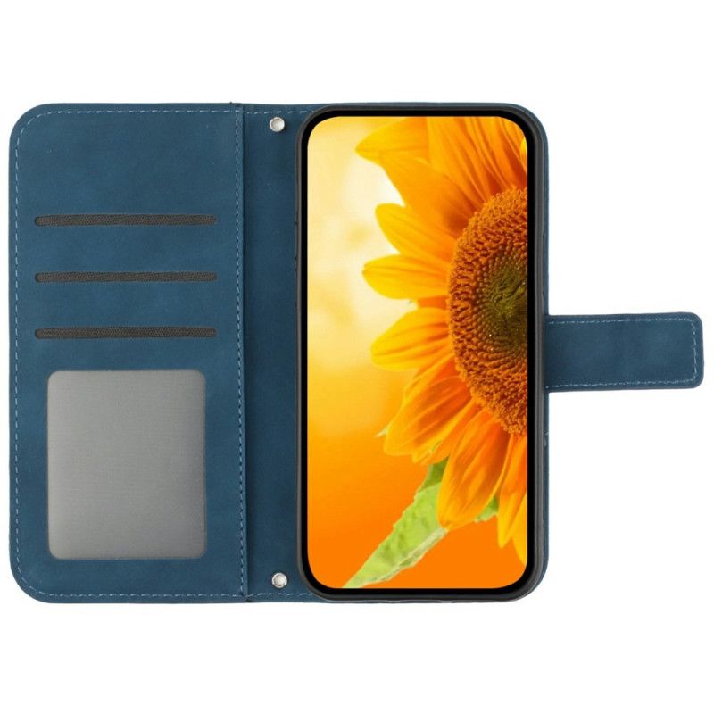 Housse Realme C75 Empreinte Papillons à Bandoulière