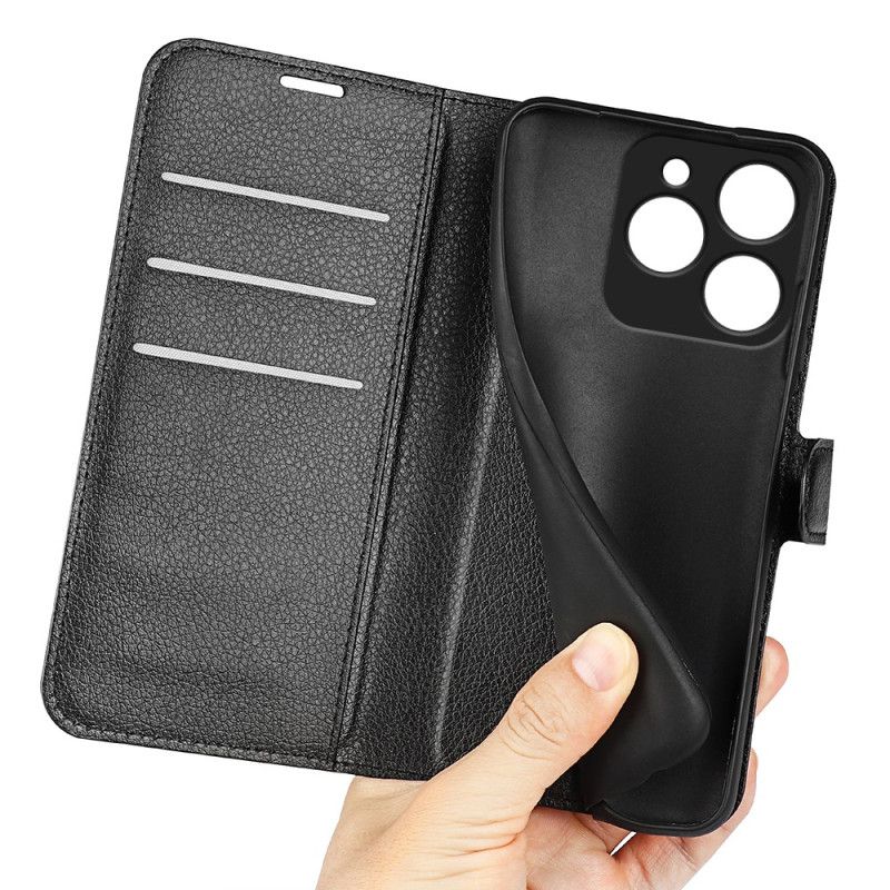 Housse Realme Note 60 / 60X / C63 / C61 Simili Cuir Litchi Classique