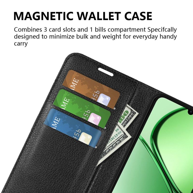 Housse Realme Note 60 / 60X / C63 / C61 Simili Cuir Litchi Classique