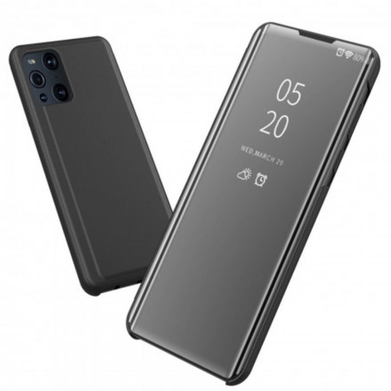 View Cover Oppo Find X3 / X3 Pro Miroir et Simili Cuir