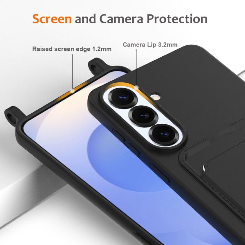 Coque à Cordon Samsung Galaxy S26 Plus Porte-Carte et Lanière