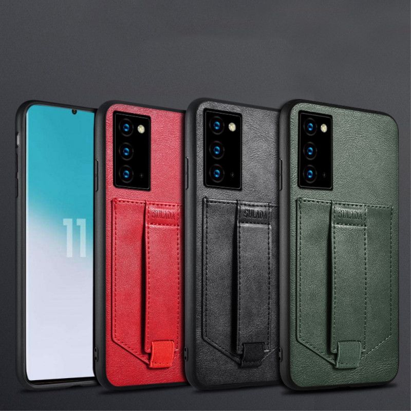 Coque iPhone X Sulada Effet Cuir Avec Porte Cartes Et Sangle