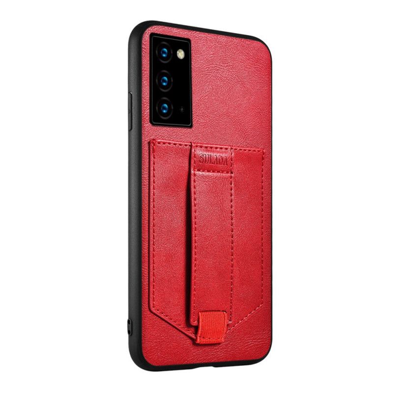 Coque iPhone X Sulada Effet Cuir Avec Porte Cartes Et Sangle