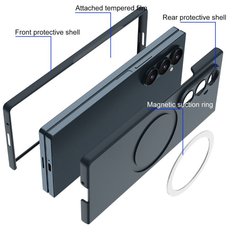 Coque Magnétique pour Samsung Galaxy Z Fold 7 Magnétique avec Protecteur Écran en Verre Trempé