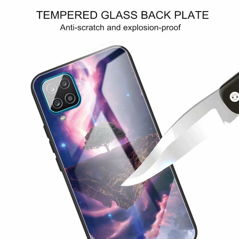 Coque Pour Samsung Galaxy M32 Verre Trempé Arbre Du Monde