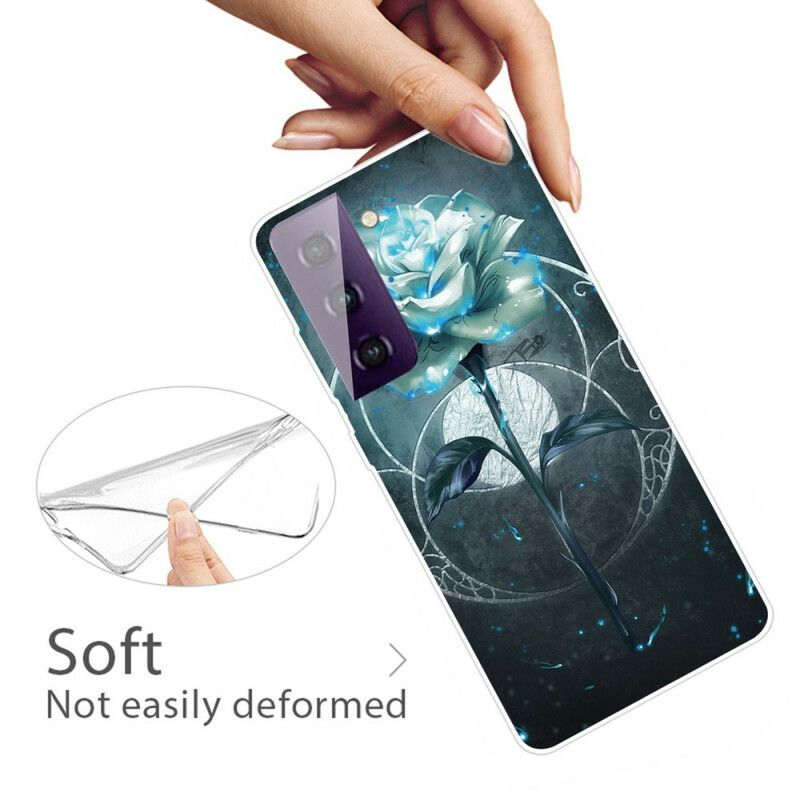 Coque Pour Samsung Galaxy S21 FE Flexible Rose Verte