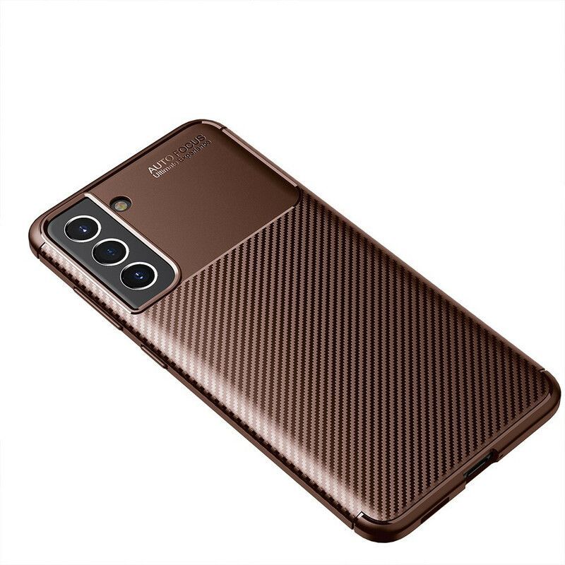 Coque Pour Samsung Galaxy S21 FE Flexible Texture Fibre Carbone