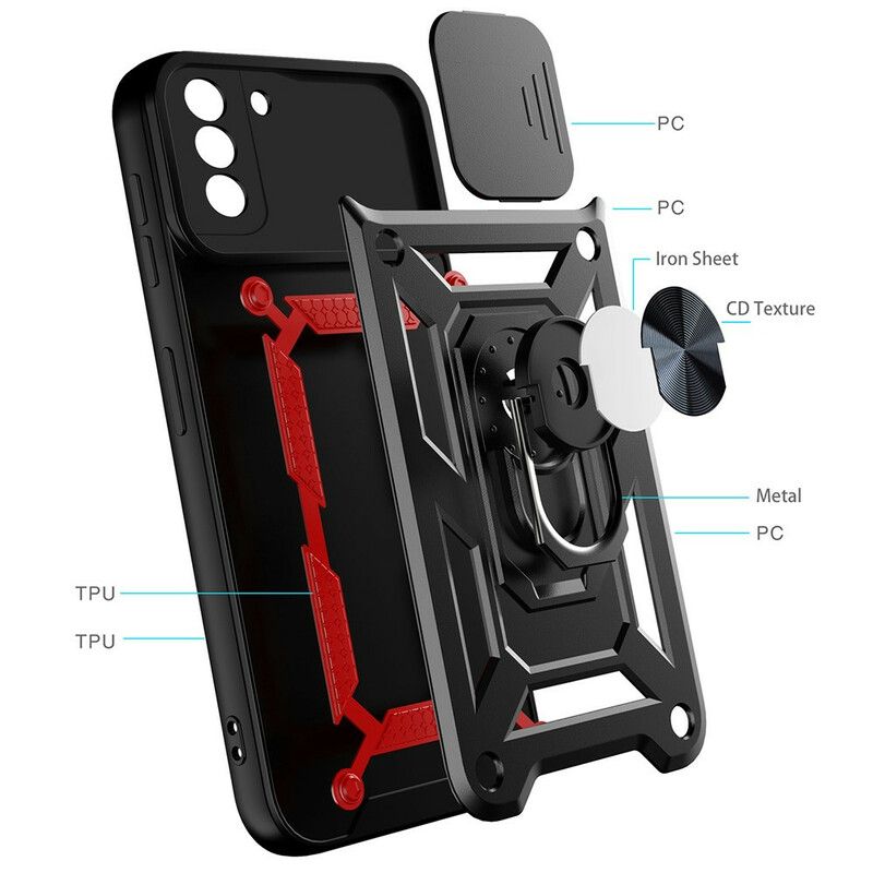 Coque Pour Samsung Galaxy S21 FE Protège Module Photo Et Support