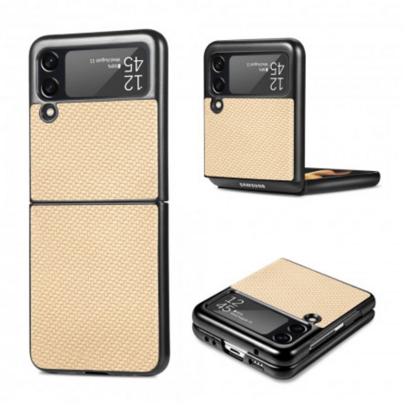 Coque Pour Samsung Galaxy Z Flip 3 5G Fibre Carbone Texturée