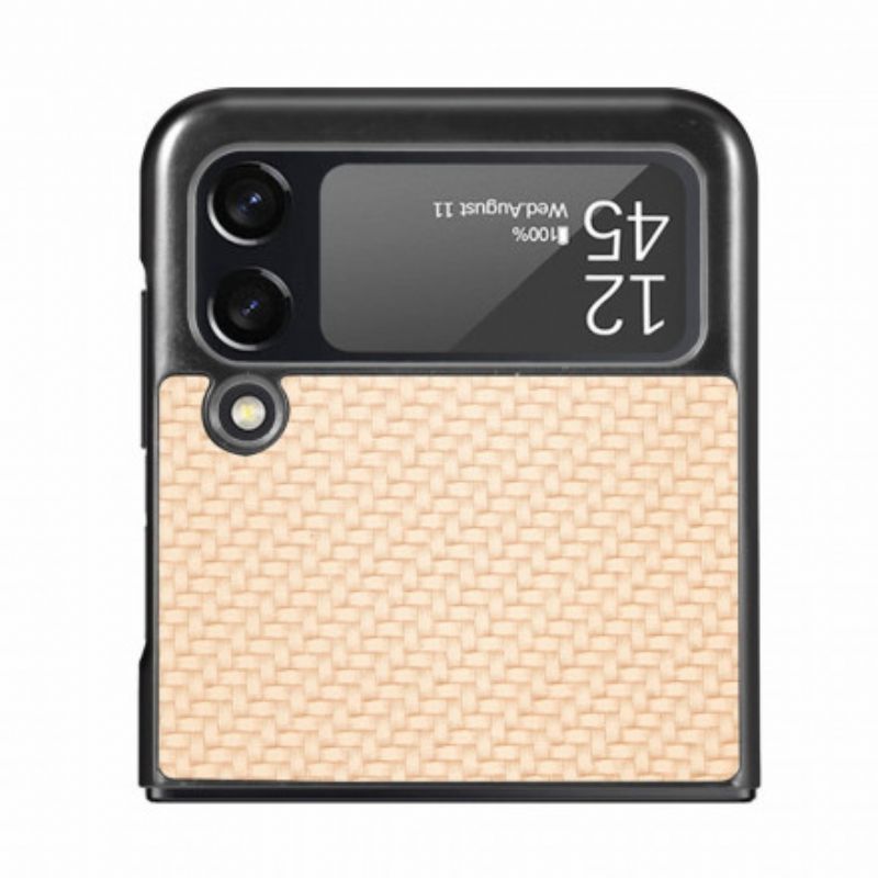 Coque Pour Samsung Galaxy Z Flip 3 5G Fibre Carbone Texturée