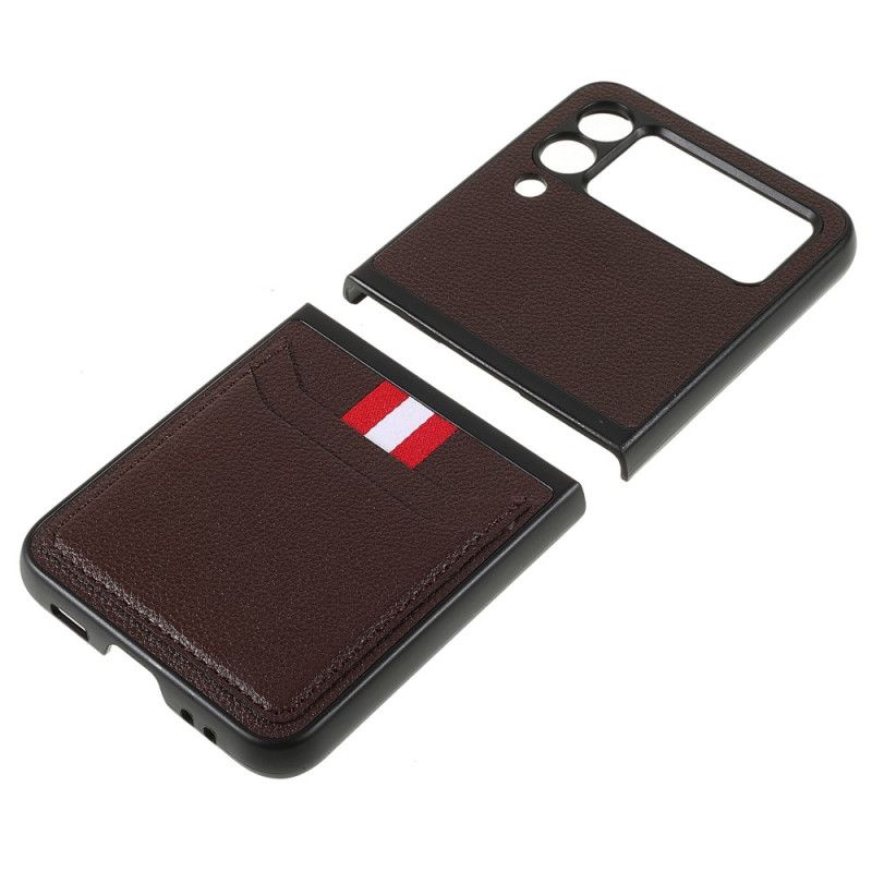 Coque Pour Samsung Galaxy Z Flip 3 5G Porte-cartes Tricolore