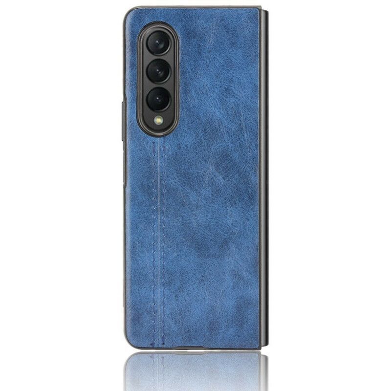 Coque Pour Samsung Galaxy Z Fold 3 5G Effet Cuir Couture